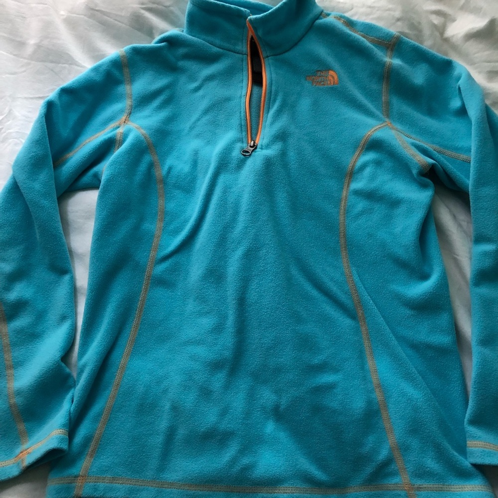 Girls North Face fleece half zip